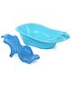 Large Size Baby Bath Tub With Bath Sling - Sky Blue