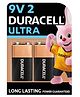 Duracell Ultra Alkaline 9 V Batteries - Pack Of 2