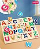 Babyhug Premium 26 pcs Capital Alphabet Wooden Board puzzle for Toddlers| ABC Puzzle Montessori Educational and Learning Toy | Shape Matching Puzzle |Preschool Colorful Knob and Peg Puzzle| BIS Certified| 18+ months
