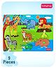 Babyhug Premium 9 pcs Wooden Board Wild Animals puzzle for Toddlers| Montessori Educational and Learning Toy | Shape Matching Puzzle |Preschool Colorful Knob and Peg Puzzle| BIS Certified| 18+ months