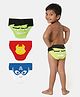 Plan B Cotton Knit Super Heroes Printed Pack Of 3 Briefs - Red White & Green