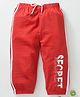 Meng Wa Full Length Lounge Pant Text Print - Red