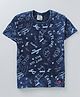 Olio Kids Half Sleeves Printed Tee - Blue White