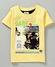 Olio Kids Half Sleeves Tee Graphic Print - Yellow
