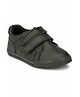 Tuskey Velcro Closure Solid School Shoes - Black