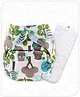 Babyhug Free Size Reusable Cloth Nappies With Insert Tree & Owl Print - White Green
