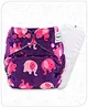 Babyhug Free Size Reusable Cloth Nappies With Insert Elephant Print - Violet
