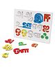 Little Genius Wooden Tamil Vowels Knob & Peg Puzzle - Multicolour