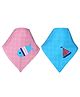 Kassy Pop Bandana Bibs Animal Print Pack of 2 - Blue