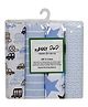 Kassy Pop Flannel Baby Swaddle Blanket Pack of 4 - Blue