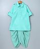 Kidsdew Full Sleeves Checked Kurta & Dhoti Set - Green