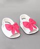 Daizy Bow Design Booties - Dark Pink