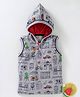 Olio Kids Sleeveless Hooded Tee Building Print - Grey