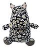 Abracadabra Hippo Soft Toy Floral Print Black - Height 29 cm