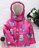 Babyhug Full Sleeves Hooded Jacket Animal Print - Pink