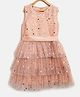 Stylestone Sequined Embellished Sleeveless Dress - Beige