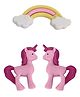 Funcart Unicorn With Rainbow and Cloud Erasers Set Pink - 2 Pieces
