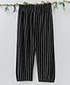 Meng Wa Striped Full Length Pants - Black