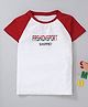 Meng Wa Half Raglan Sleeves Tee Fashion Sport Tee - Red White