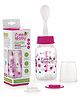 Beebaby Standard Neck Feeding Bottle With Spoon Pink - 125ml