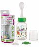 Beebaby Standard Neck Feeding Bottle With Spoon Green - 125ml