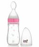 Beebaby Silicone Squeeze Food Feeder Bottle With Spoon Pink - 125 ml