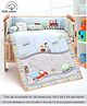 Babyhug Premium Cotton Embroidered Crib Bedding Set Transport Theme Small Pack of 6 - Multicolor