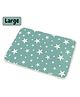 Syga Waterproof Diaper Changing Mat And Mattress Protector Star Design Large - Blue