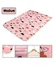 Syga Waterproof Diaper Changing Mat And Mattress Protector Cloud Design Medium - Pink