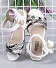 Cute Walk by Babyhug Peeptoes Beads & Flowers Embellishments - Off White