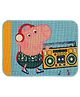 Saralhome Peppa Pig Jute & Cotton Doormat  Turq. 40cm x 60cm
