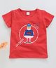 Meng Wa Half Sleeves Tee Birdie Print - Rust Brown