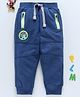 Babyhug Full Length Lounge Pant With Drawstring 2010 Patch - Navy Blue