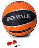 Dr Toy Skywalk Basket Ball Size 7 Black Orange - 75 cm