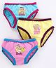 Red Rose Panties Barbie Print Pack Of 3 - Blue Pink & Yellow