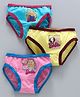 Red Rose Panties Barbie Print Pack of 3 - Pink Blue Yellow