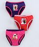 Red Rose Panties Barbie Print Panties Pack Of 3 - Pink Red & Purple