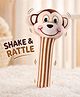 Babyhug Monkey Face Rattle Cum Sot Toy - Brown Cream