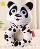 Babyhug Soft Panda Face Rattle Toy Ring for Babies|Squeezy Sound & Easy-to-Hold Grip|Plush Rattle for Sensory Play|Motor Skills & Bonding|Travel Friendly |3+ Months|BIS|Black&White