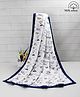 Babyhug Premium 2 Layered Baby Muslin Blanket Car Print -Navy Blue