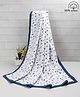 Babyhug Premium 3 Layered Baby Muslin Blanket Sports Print - Navy Blue