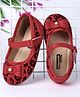 Cute Walk by Babyhug Bow Motif Animal Print Bellies - Red