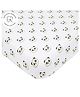 Masilo Organic Cotton Fitted Cot Sheet For Infant/Baby's Nursery Soft and comfort, 0 to 2 Years - Panda - Black