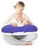 Get It 100% Cotton Breast feeding Recron Pillow Removable Cover with Zip Buckle Adjust Nursing - Purple Beige