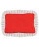 Get It 100 % Cotton Baby Head Shaping Recron Pillow with Side Frill Desgin and desgnied for comfort New Born head - Red