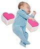 Get It Double Heart Shape Anti Roll Baby Side Pillow - Pink