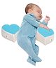 Get It Double Heart Shape Anti Roll Baby Side Pillow - Blue
