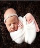 Babymoon Stretchble Mohair Swaddle Wrap New Born Baby Photography Prop - White