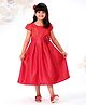 Mark & Mia Half Sleeves Floral Embroidered Party Frock - Red