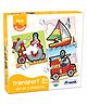 Frank Transport Jigsaw Puzzle Set of 3 Multicolour  (15 Pieces)  for kids above 4+ Years - 10204